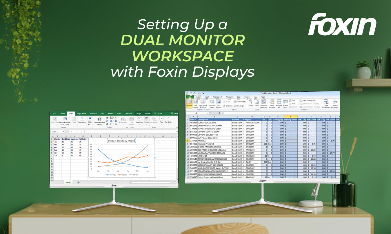 Setting Up a Dual Monitor Workspace with Foxin Displays