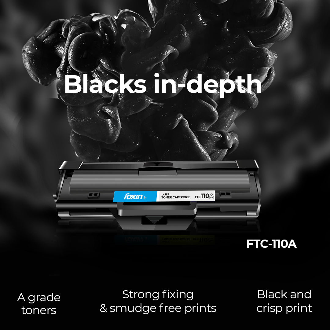 Foxin FTC-110A Laser Printer Cartridge Compatible with H108/108A/108W/131/131A/136/136A/136W/136NW | Black