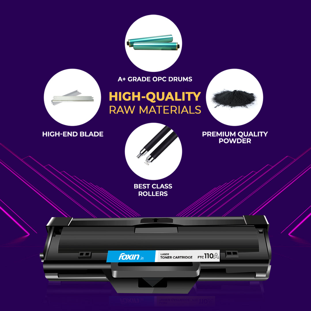 Foxin FTC-110A Laser Printer Cartridge Compatible with H108/108A/108W/131/131A/136/136A/136W/136NW | Black