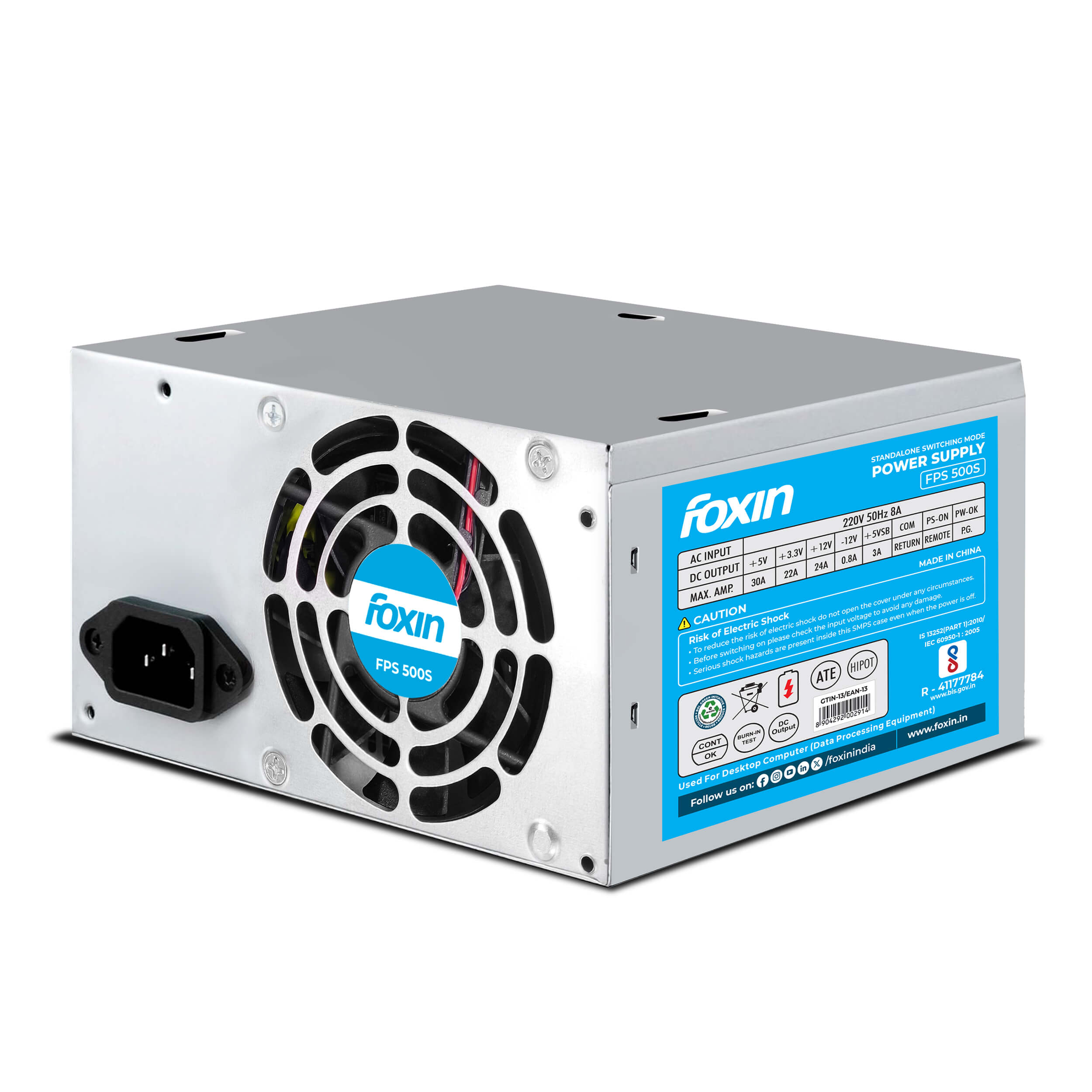 Foxin SMPS FPS500S POWER SUPPLY - Foxin Brand Store