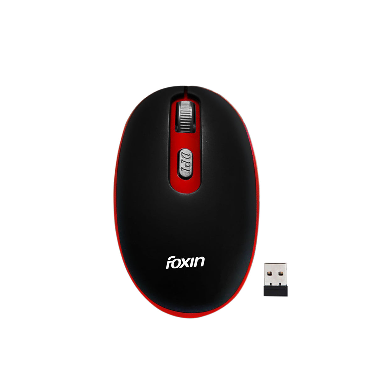 Foxin Vibrant Red Wireless Mouse with Nano Receiver