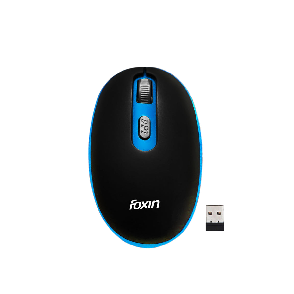 Foxin Vibrant Blue Wireless Mouse with Nano Receiver (FOXMOU0116)