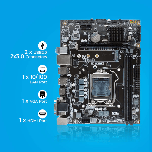 Foxin FMB H310 PRIME Motherboard -with H310 Chipset | Dual Channel DDR4 Max Memory Upto 32GB (16GB x 2) | NVME Port | Supports Intel 14nm CPUs (LGA1151) 6/7/8/9th