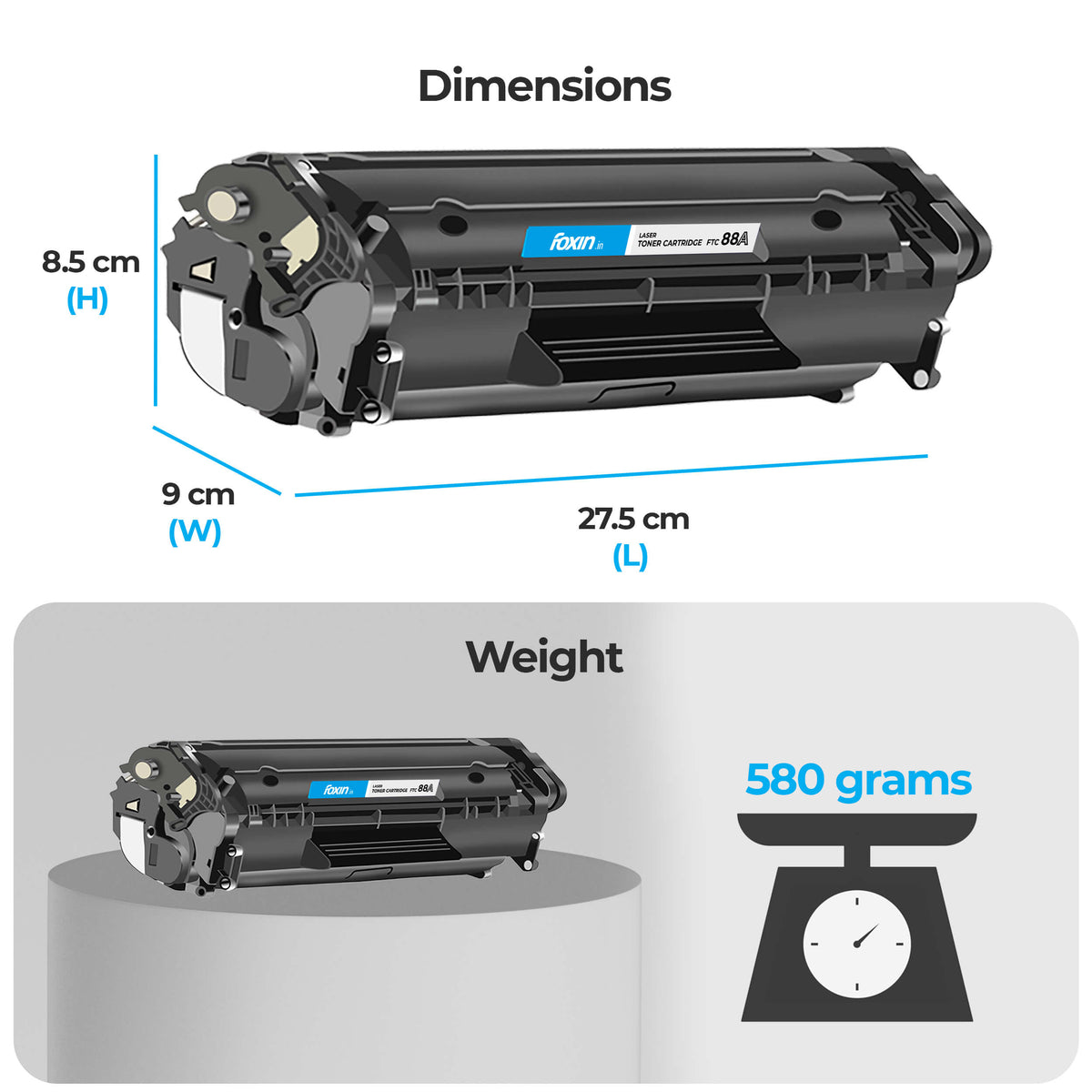 FTC 88A -Black Laser Toner Printer Cartridge for HP LaserJet 1106 / 1007 / 1008 / 1136 / MSP128