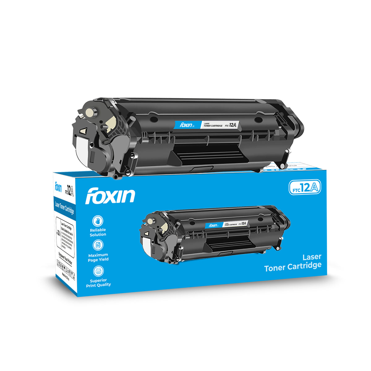 Foxin FTC 12A - Black Toner Laser printer cartridges for 1020 / 1005 / 3050 / 1022 / 2900