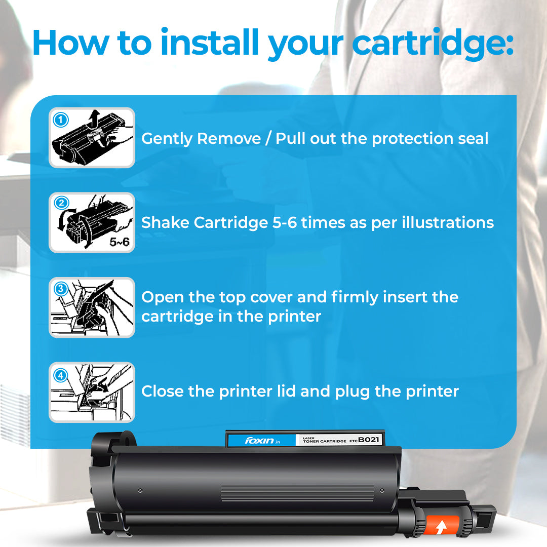 Foxin FTC B021 Toner Cartridge for Brother TN B021 Toner Cartridge Compatible for Brother Printer DCP-B7500D, DCP-B7535DW, HL-B2000D, HL-B2080DW, MFC-B7715DW