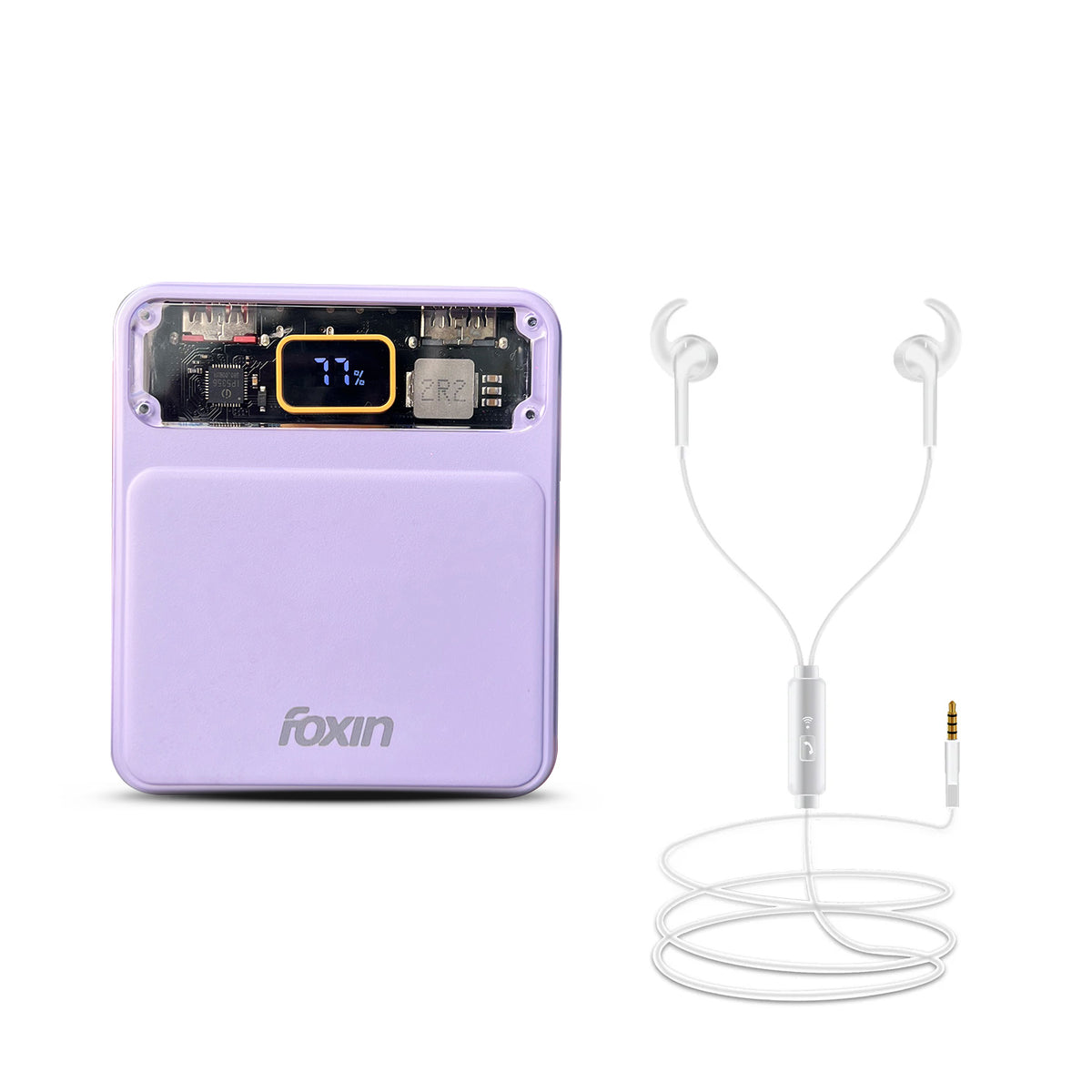 Foxin Tuesday Dhamaka Combo: Buy All-In-One Lavender Powerbank &amp; Get Bass Pro B1 Earphones @Rs.99