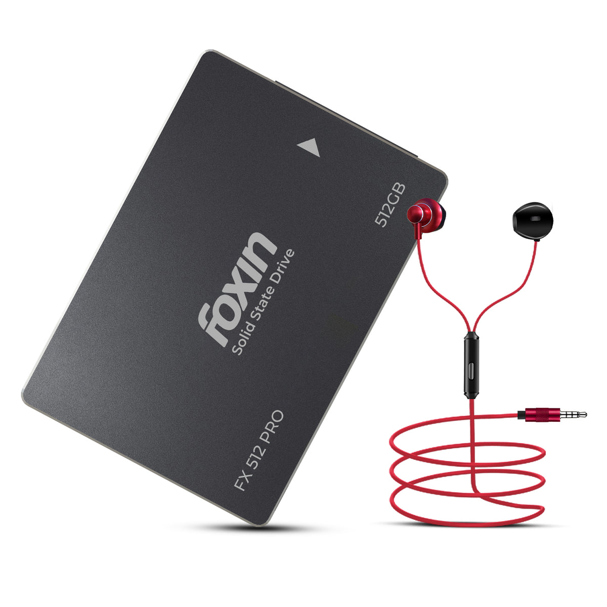 Foxin Tuesday Dhamaka Combo: Buy FX 512 SATA PRO SSD &amp; Get Bass Pro M6 Metal Wired Earphones @Rs.99