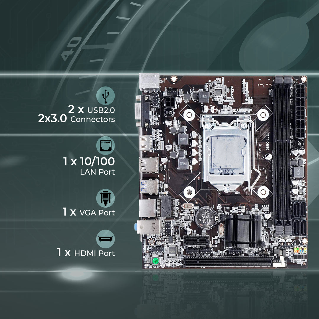 Foxin FMB-H81 PRIME Motherboard - LGA 1150 Socket with H81 Chipset | Dual Channel DDR3 Max Memory Upto 16GB (8 GB x 2) RAM | NVME NGFF Port