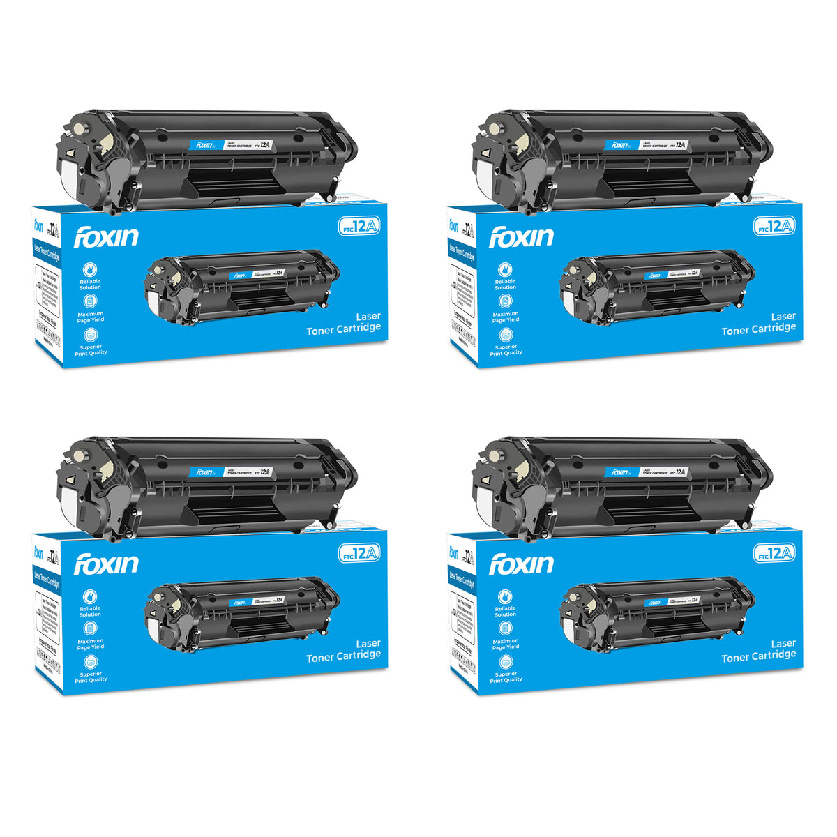 Foxin FTC 12A - Black Toner Laser printer cartridges for 1020 / 1005 / 3050 / 1022 / 2900