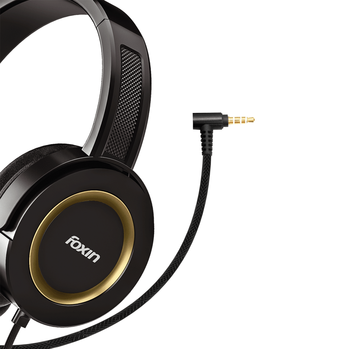 Foxin Roar 308 Wired Headphones Black-Gold