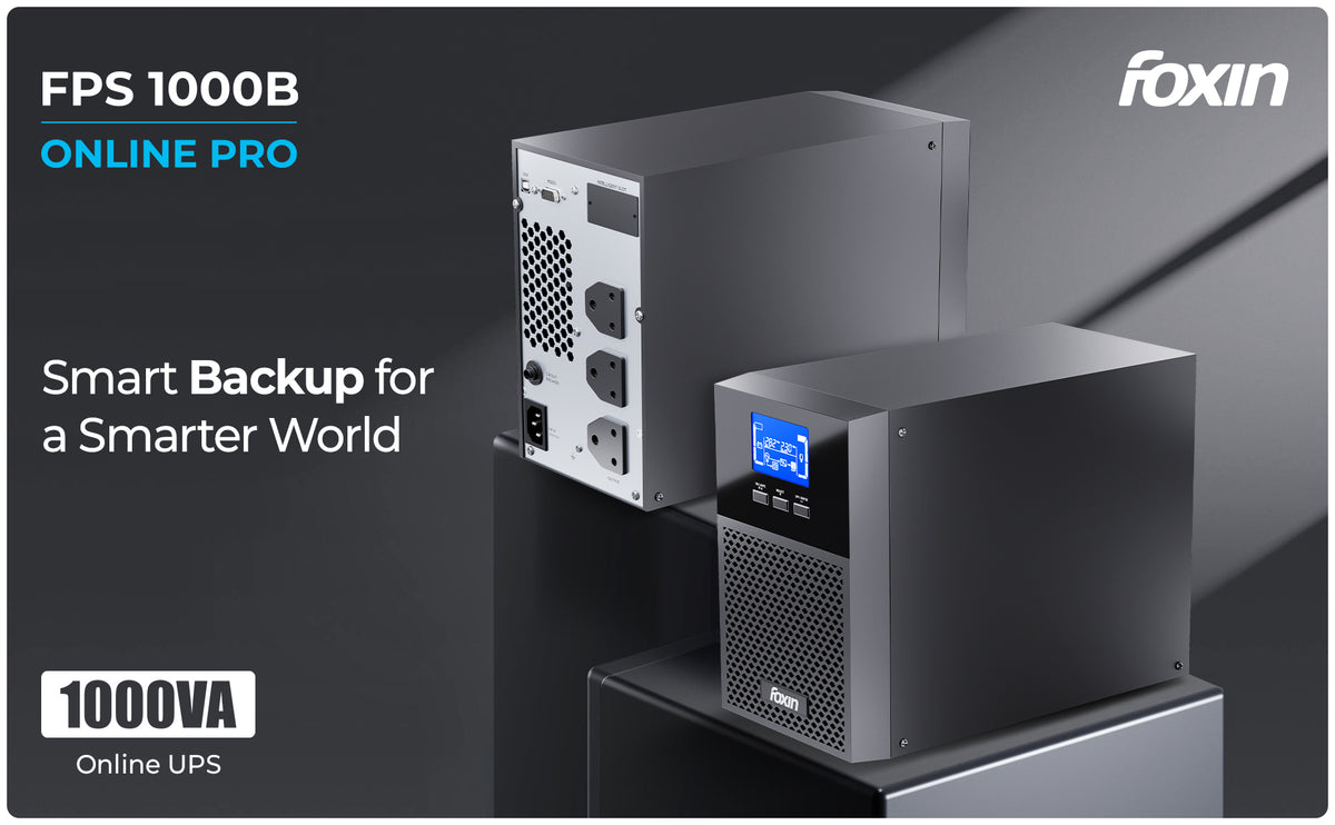 Foxin 1000VA Online UPS | 1KVA/800W Pure Power Backup