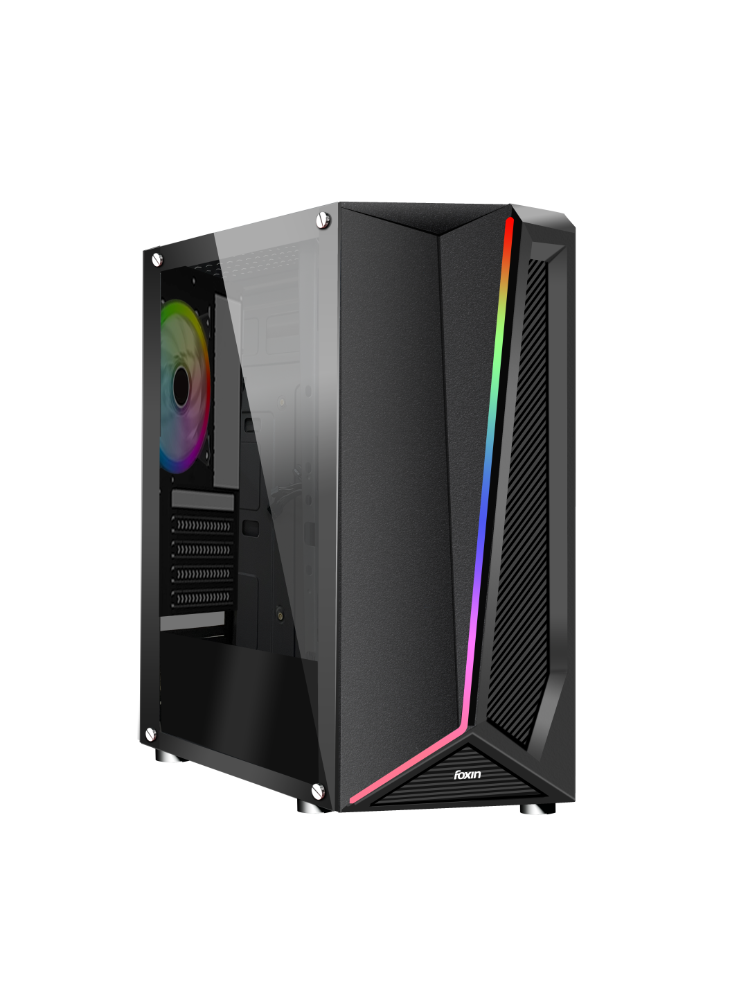 ruix evesky case with 4 rgb fan